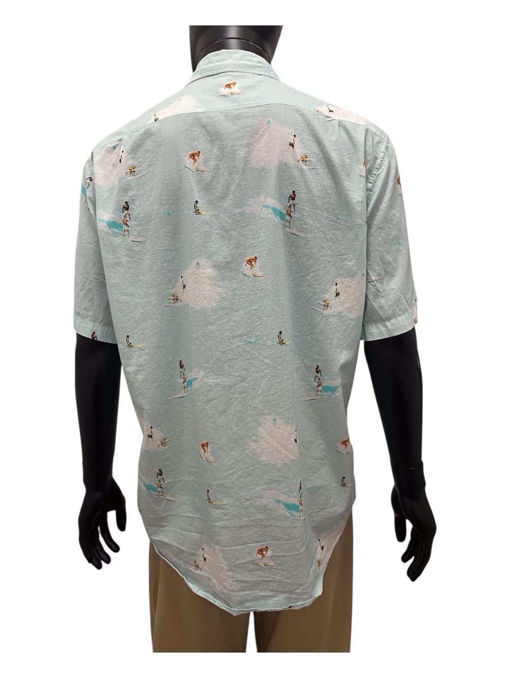 Ezekiel Men's Surf Print Short Sleeve Button-Up 100% Cotton Shirt. XL. - Picture 4 of 5